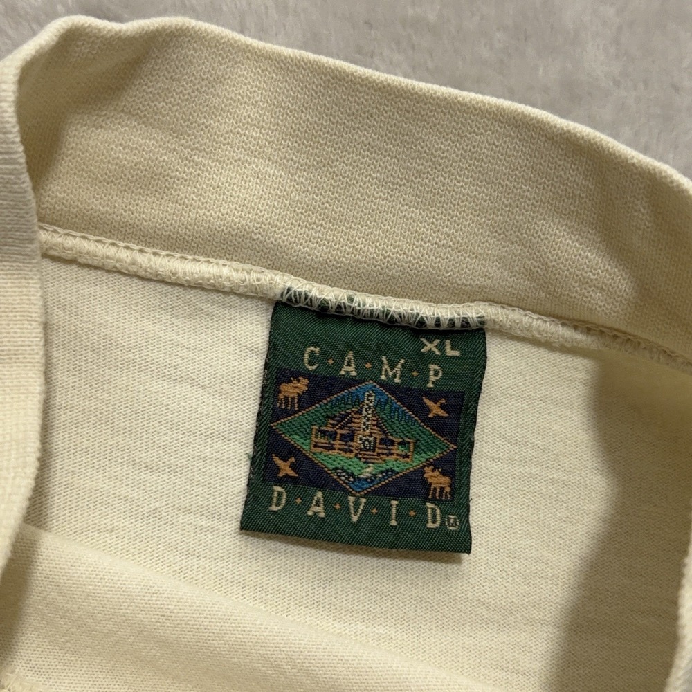Vintage Camp David Alaska Mock Neck Shirt Embroidered Glacier Bay Mens XL Nature - Picture 7 of 12